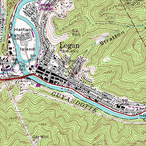 Topographic Map of Ebenezer Baptist Church, WV