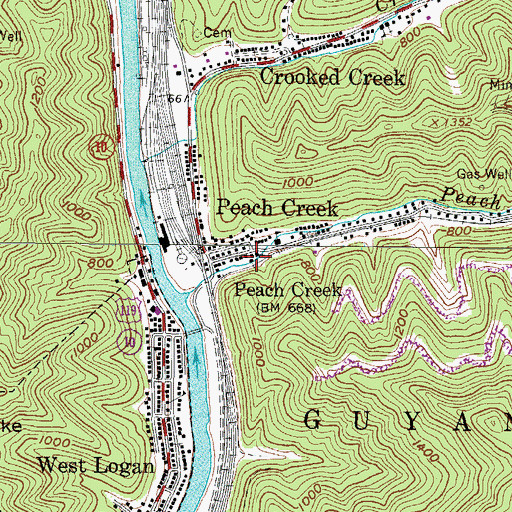 Topographic Map of Free Methodist Church, WV