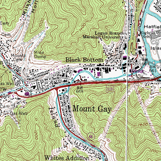 Topographic Map of Monitor Junction, WV