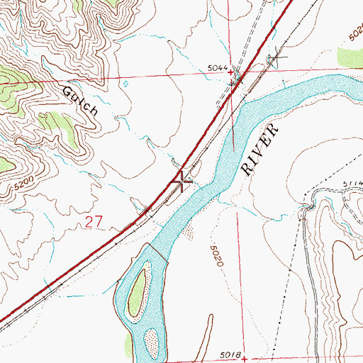 Topographic Map of Kelly Gulch, CO