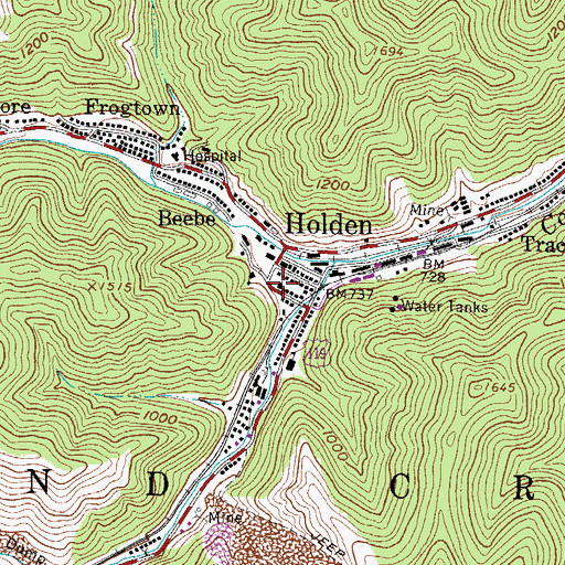 Topographic Map of Saint Marys Catholic Church, WV