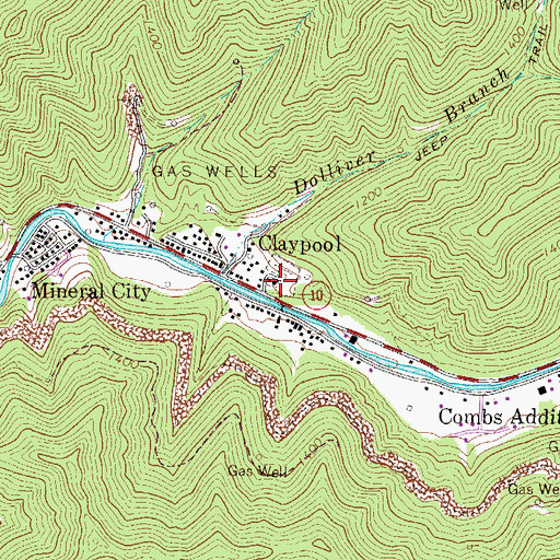 Topographic Map of The Church of the Timber, WV