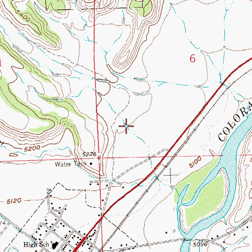Topographic Map of Hayes Gulch, CO
