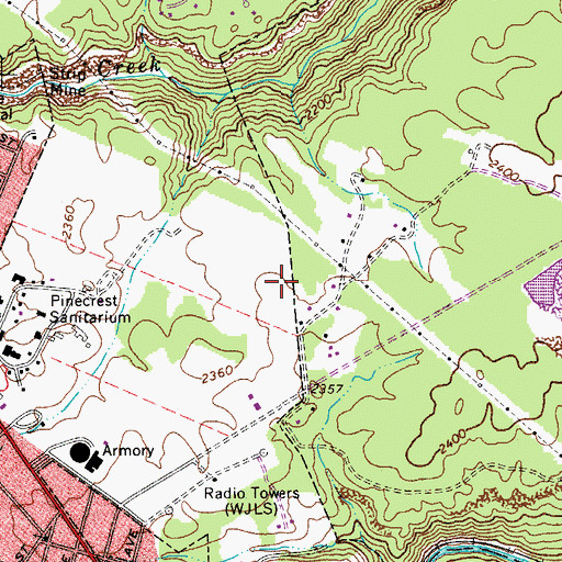 Topographic Map of Beckley - Stratton Middle School, WV