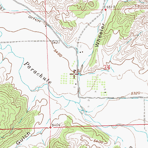 Topographic Map of Wheeler Gulch, CO