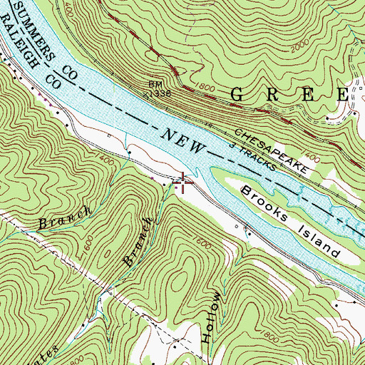 Topographic Map of Bragg School (historical), WV