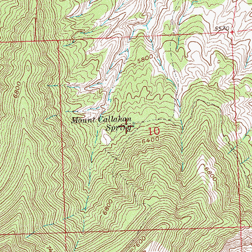 Topographic Map of Mount Callahan Spring, CO