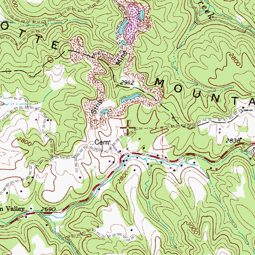 Topographic Map of Camp Wasp School (historical), WV