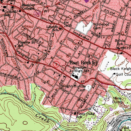 Topographic Map of Church of Christ (historical), WV
