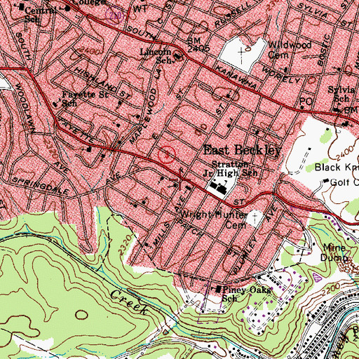 Topographic Map of Church of God in Christ, WV