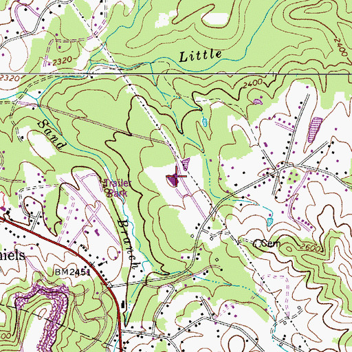 Topographic Map of Daniels Elementary School, WV
