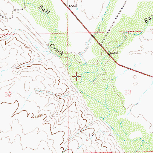 Topographic Map of East Salt Creek, CO