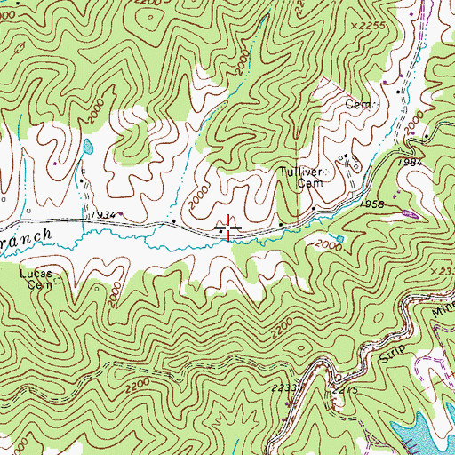 Topographic Map of Dingess School (historical), WV
