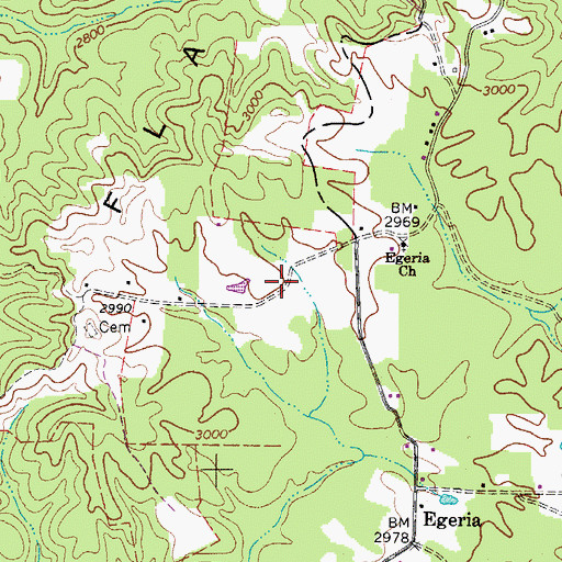 Topographic Map of Egeria School (historical), WV
