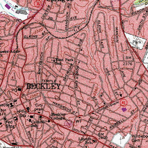 Topographic Map of Free and Independent Holiness Church, WV