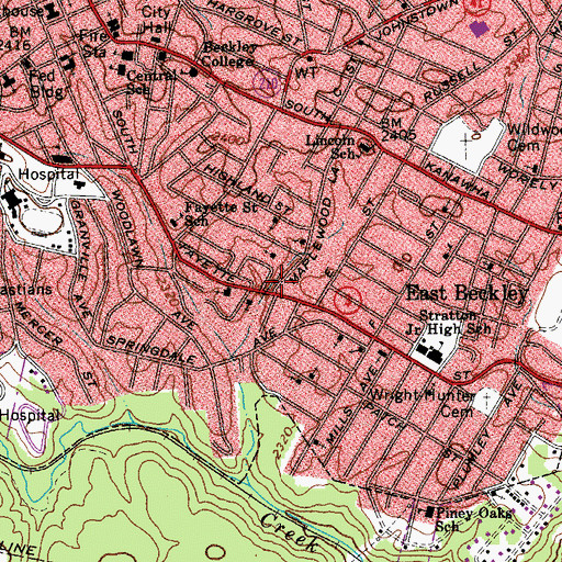 Topographic Map of Good Samaritan Church of God in Christ, WV