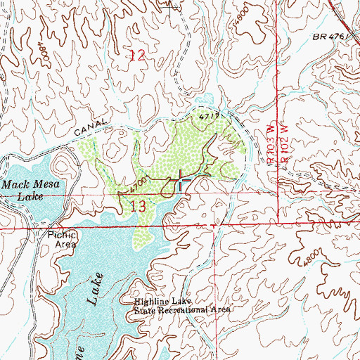 Topographic Map of Coyote Wash, CO