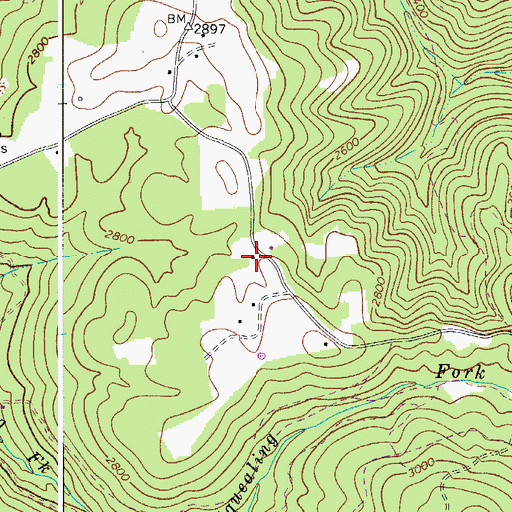 Topographic Map of Jacob Bennet School (historical), WV