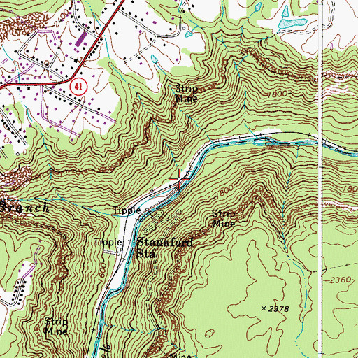 Topographic Map of Lanark Station (historical), WV