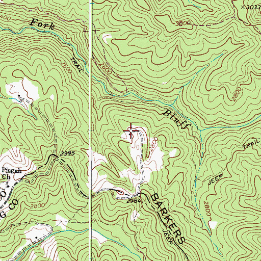 Topographic Map of Long Wanted School (historical), WV