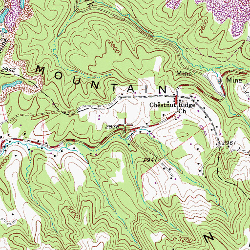 Topographic Map of Low Gap School (historical), WV