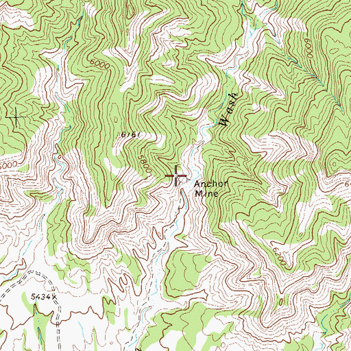 Topographic Map of Anchor Mine, CO