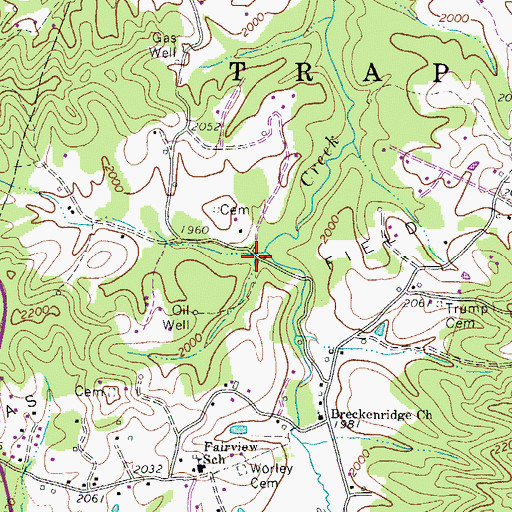 Topographic Map of Meadow Inn School (historical), WV