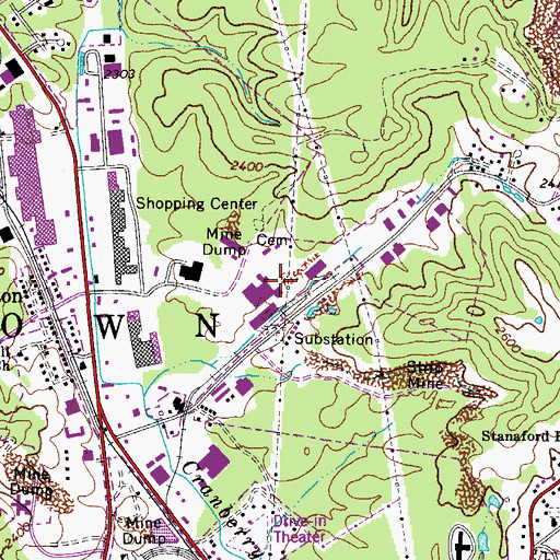 Topographic Map of New River Industrial Park, WV
