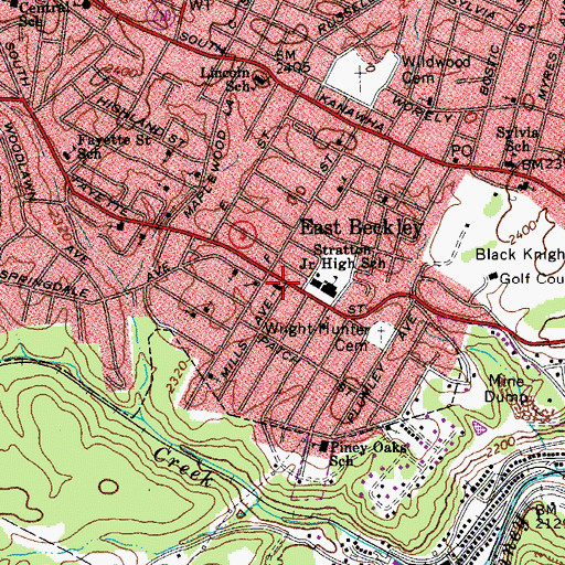 Topographic Map of New Saint Matthew African Methodist Episcopal Church, WV
