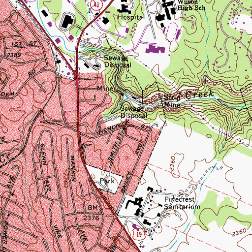 Topographic Map of Open Bible Baptist Church, WV