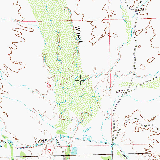 Topographic Map of Dry Gulch, CO