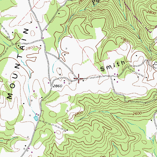 Topographic Map of Pear (historical), WV