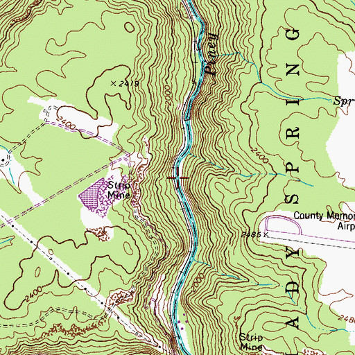 Topographic Map of Pinepoca (historical), WV