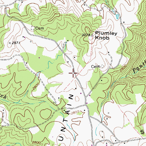 Topographic Map of Plumley School (historical), WV