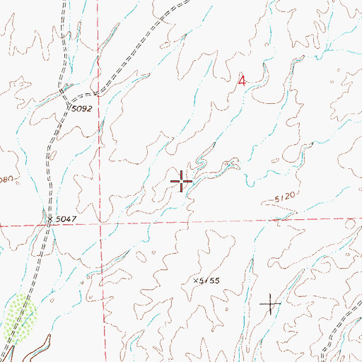 Topographic Map of Layton Wash, CO