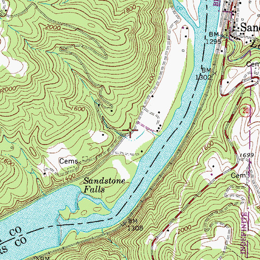 Topographic Map of Richmond School (historical), WV