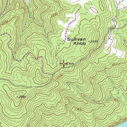 Topographic Map of Saint Colmans Roman Catholic Church, WV