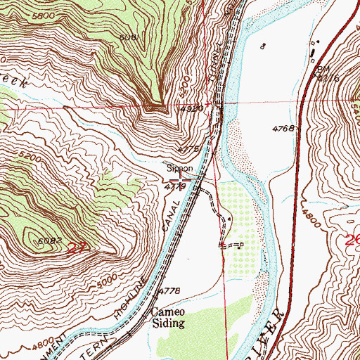 Topographic Map of Main Canyon, CO
