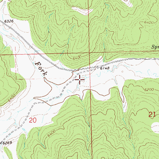 Topographic Map of Corcoran Wash, CO