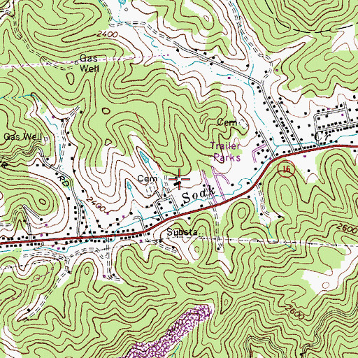 Topographic Map of Sophia Christian Academy, WV