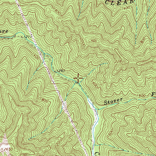 Topographic Map of Sycamore School (historical), WV