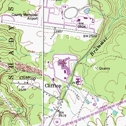 Topographic Map of National Mine Health and Safety Academy, WV