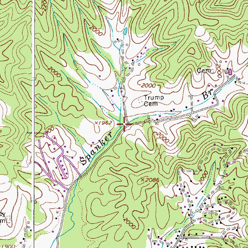 Topographic Map of White Rose School (historical), WV