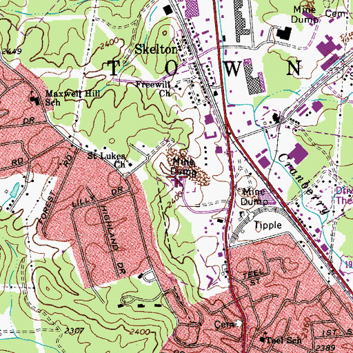 Topographic Map of Wildwood House Senior Citizens Home, WV