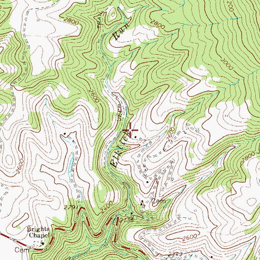 Topographic Map of Cascade School (historical), WV