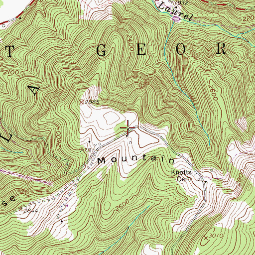Topographic Map of Close Mountain School (historical), WV
