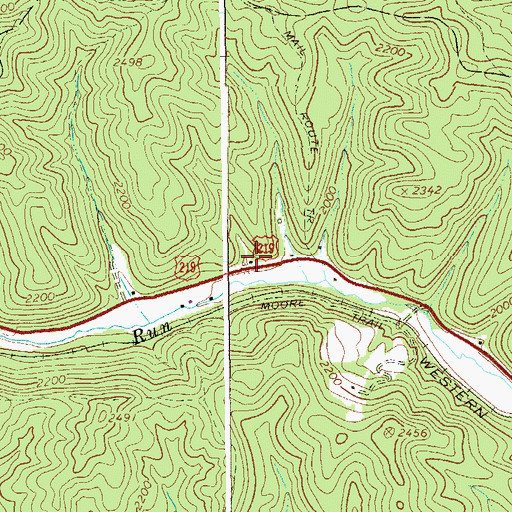 Topographic Map of Coberley School (historical), WV