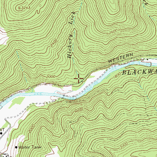 Topographic Map of Lime Rock School (historical), WV