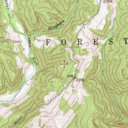 Topographic Map of Mount Olive Church (historical), WV