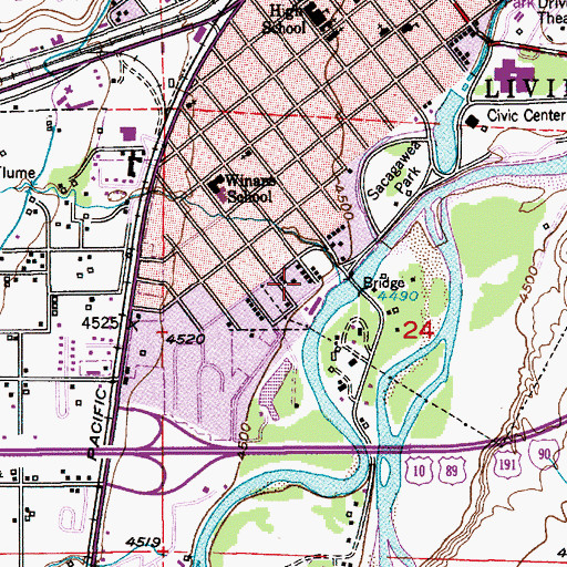 Topographic Map of Park Clinic, MT
